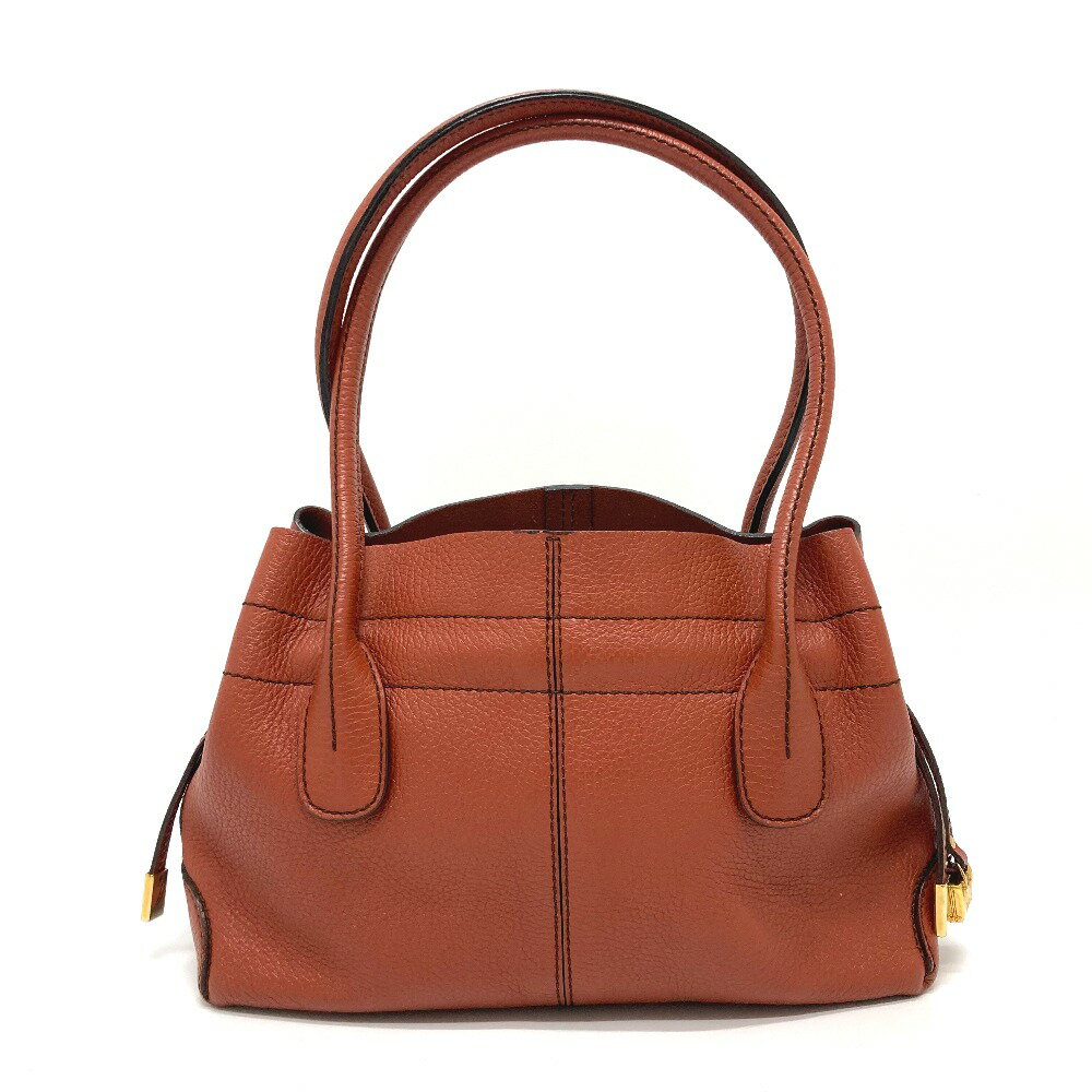 TOD’S トッズ ロゴ トートバック カバン バック 肩掛けバック トートバッグ レザー レディース ブラウン 【中古】