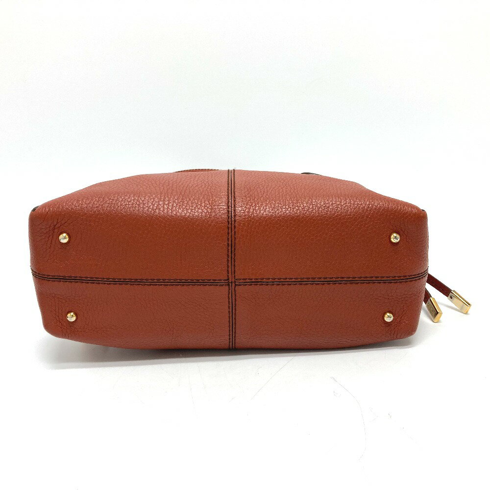 TOD’S トッズ ロゴ トートバック カバン バック 肩掛けバック トートバッグ レザー レディース ブラウン 【中古】