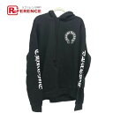 CHROME HEARTS クロムハーツ Horse Shoe ホースシュー アパレル フーディー パーカー コットン メンズ ブラック 【中古】