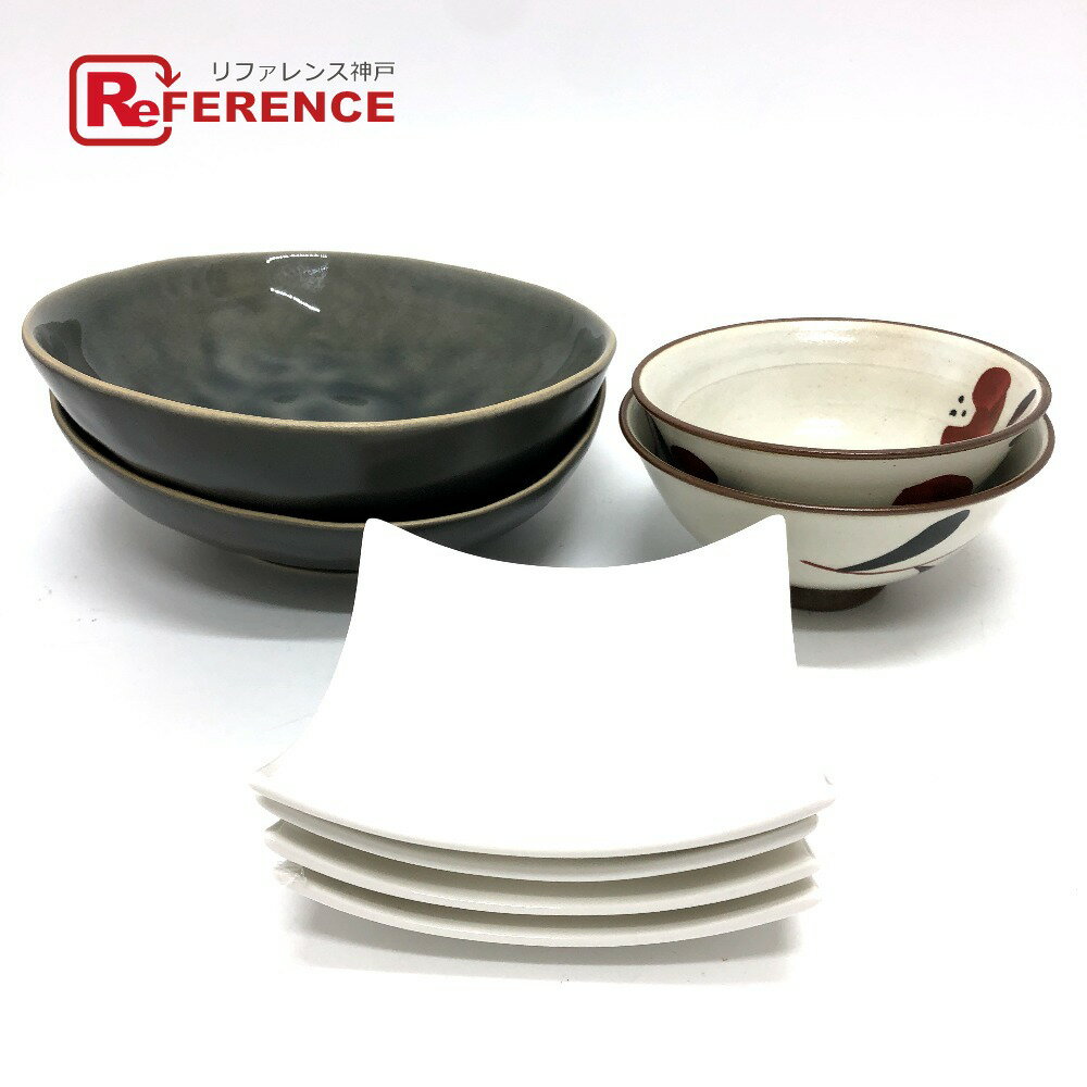 Francfranc フランフラン 8枚セット 波佐見焼 茶碗 他 お皿セット お皿 茶碗 食器セット お皿セット 食器 お皿 陶器 ユニセックス ホワイト 新品同様 【中古】