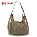 FENDI フェンディ 8BR633 ズッカ柄 サイドジップ 肩掛けバック カバン バック ショルダーバッグ キャンバス レディース ベージュ 【中古】