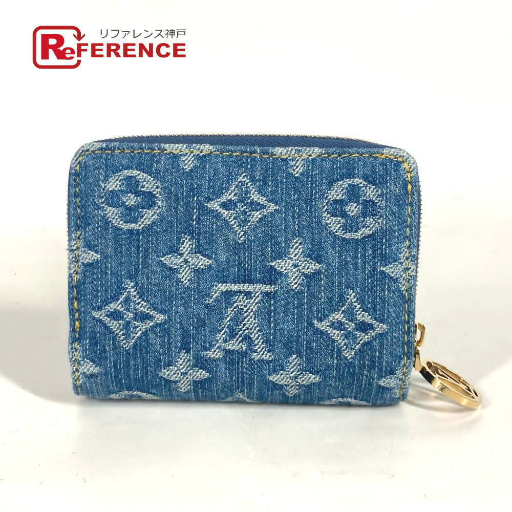 LOUIS VUITTON ルイヴィトン M83160 モノグラムデニム ポルトフォイユ・ルー 日本限定 LV リミックス コンパクトウォレット 2つ折り財布 モノグラムデニム レディース ブルー 【中古】