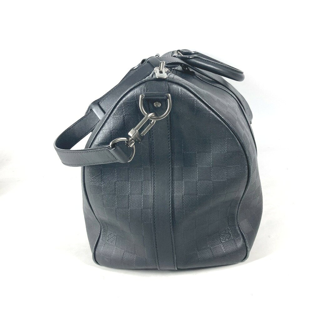 LOUIS VUITTON ルイヴィトン N41145 ダミエアンフィニ キーポル バンドリエール 45 2WAYバッグ トラベルバッグ 旅行バッグ ショルダーバッグ カバン バッグ ボストンバッグ ダミエアンフィニレザー メンズ オニキス ブラック 【中古】 3
