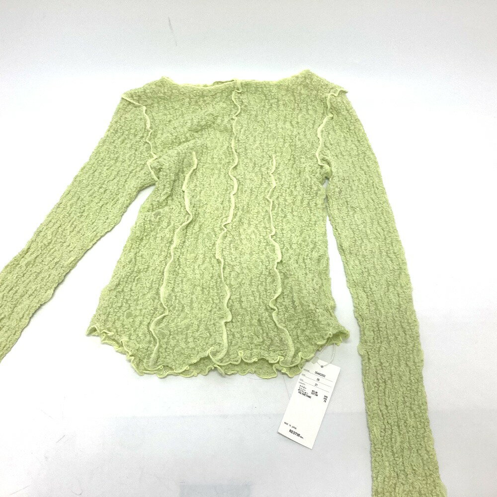 LE CIEL BLEU ルシェルブルー 25A62203 レースジェシースキントップス アパレル カットソー ストレッチ カットソー ナイロン /コットン レディース グリーン 未使用 【中古】