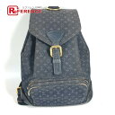 LOUIS VUITTON ルイヴィトン M92455 モノグラムミニ デニム モンスリGM カバン バックパック リュックサック モノグラムデニム レディース...