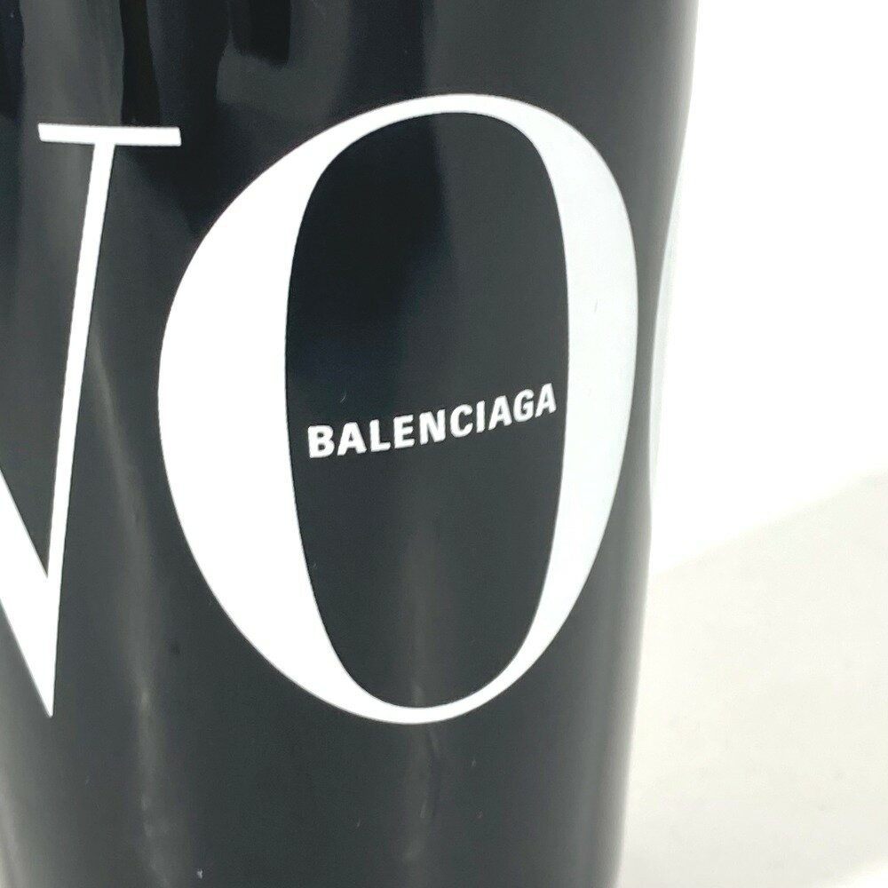 BALENCIAGA バレンシアガ コップ カップ 蓋付き 食器 インテリア VOGUE ロゴ タンブラー 陶器 ユニセックス ブラック 未使用 【中古】
