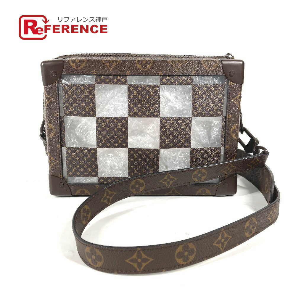 LOUIS VUITTON ルイヴィトン M20871 モノグラム・チェス スリム・ソフトトランク カバン ポシェット クラッチバッグ 2WAYバッグ ショルダーバッグ キャンバス /PVC ユニセックス ブラウン 【中古】