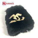 CHANEL シャネル バイカラー CC ココマーク ロゴ ファーブレス バングル アクセサリー ブレスレット ユニセックス ブラック 【中古】