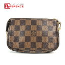 LOUIS VUITTON ルイヴィトン N58011 ダミエ T&B ミニ ポシェット アクセソワール カバン アクセサリーポーチ チェーン ハンドバッグ ダミエキャンバス レディース エベヌ ブラウン 【中古】(4)