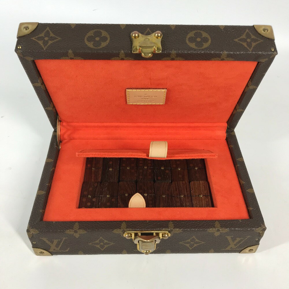 LOUIS VUITTON ルイヴィトン モノグラム コフレドミノセット ドミノ インテリア ゲーム おもちゃ 雑貨 モノグラムキャンバス キッズ ブラウン 【中古】