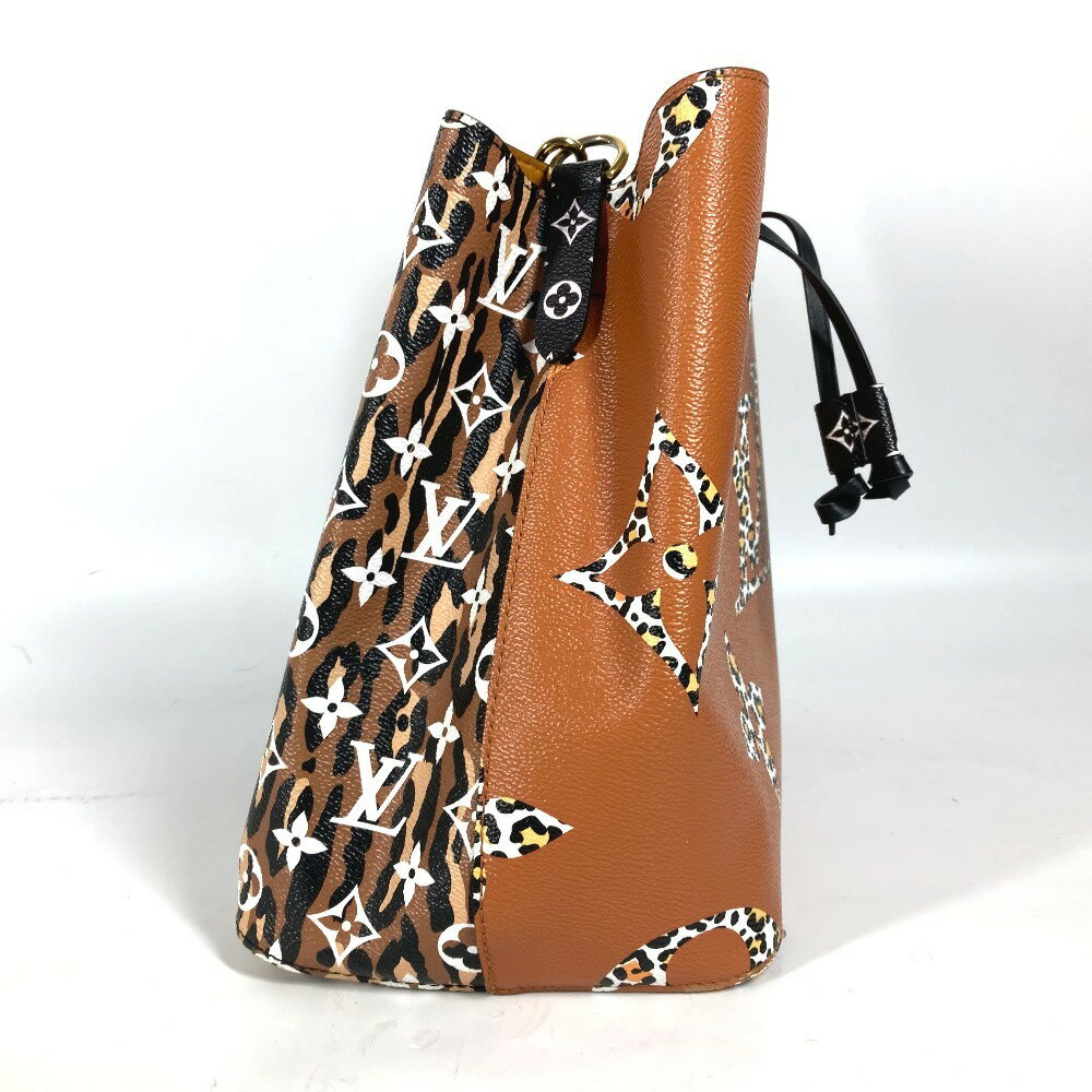 LOUIS VUITTON ルイヴィトン M44679 モノグラムジャングル ネオノエ 巾着 カバン 肩掛け ショルダーバッグ モノグラムキャンバス レディース ブラウン 【中古】