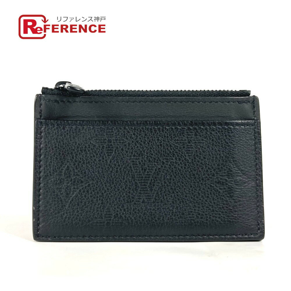 LOUIS VUITTON ルイヴィトン M82245 モノグラムシャドウ コンパクトコインカードホルダー 財布 小銭入れ フラグメントケース コインケース レザー ユニセックス ブラック 【中古】
