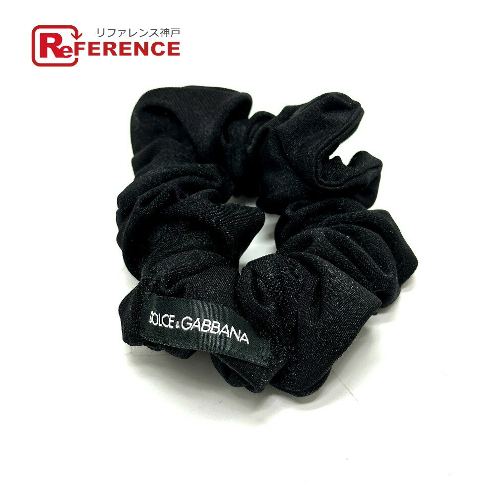 DOLCE&GABBANA ドルチェアンドガッバーナ ヘアゴム ヘアアクセサリー シュシュ ナイロン レディース ブラック 未使用 【中古】