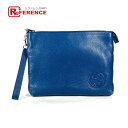 GUCCI グッチ 322054 GG インターロッキングG カバン ポーチ クラッチバッグ ストラップ付 セカンドバッグ レザー ユニセックス ブルー 【中古...