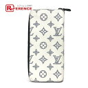 LOUIS VUITTON ルイヴィトン M83381 モノグラムシャドウ ジッピーウォレット ヴェルティカル ロングウォレット ラウンドファスナー 長財布 レザー ユニセックス ホワイト 【中古】