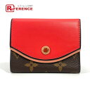 LOUIS VUITTON ルイヴィトン M63904 モノグラム ポルトフォイユ チュイルリー コンパクト コンパクトウォレット 財布 3つ折り財布 モノグラムキャンバス /レザー レディース レッド 【中古】(4)