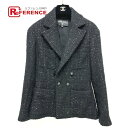 CHANEL シャネル P78012 24B グリッターツイード アパレル ジャケット ツイード レディース ブラック 【中古】