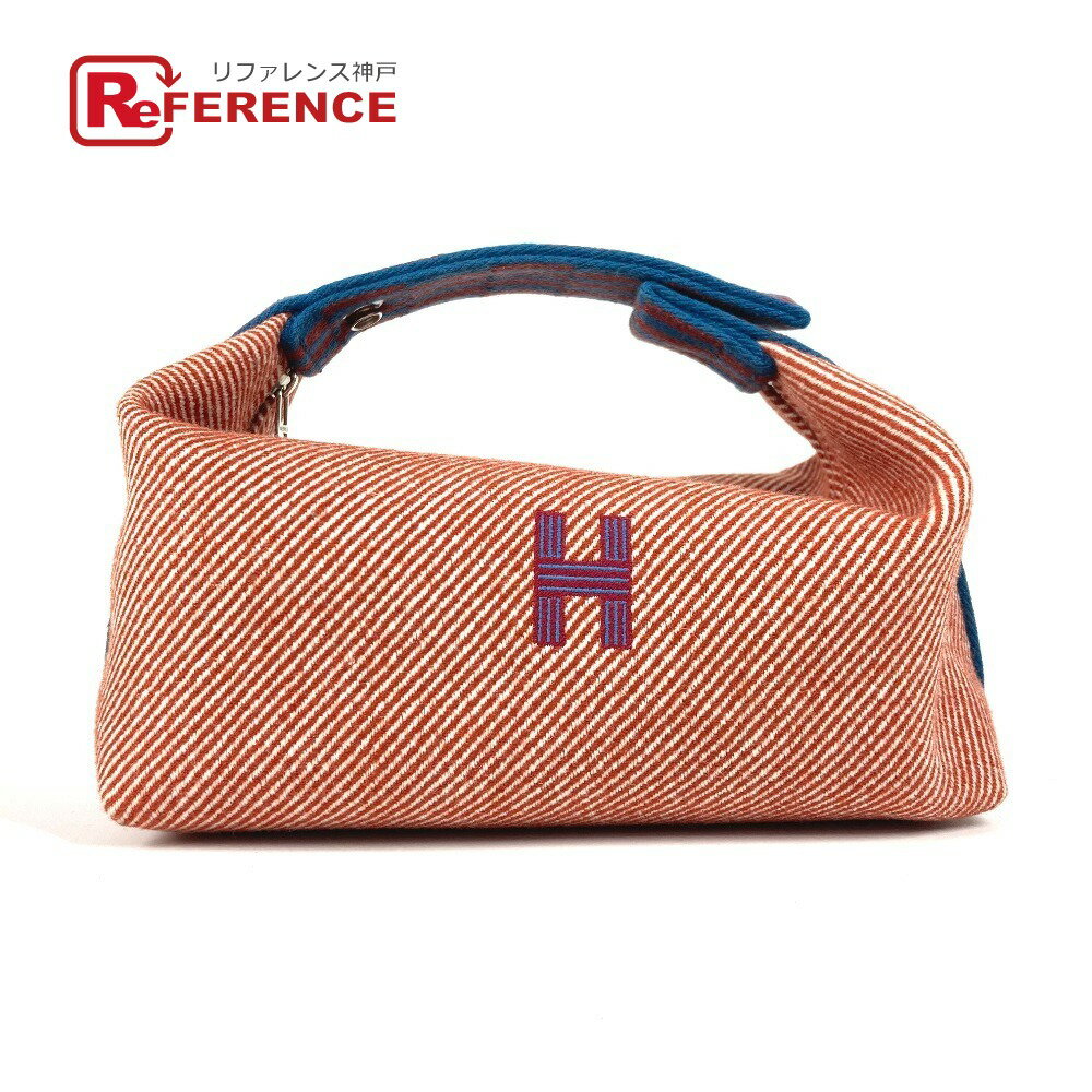 Rakuten - HERMES エルメス ロゴ ブリッドアブラック PM Hナッテ カバン バニティバッグ ポーチ ハンドバッグ トワルアッシュ レディース トメット レッド系 未使用 【中古】