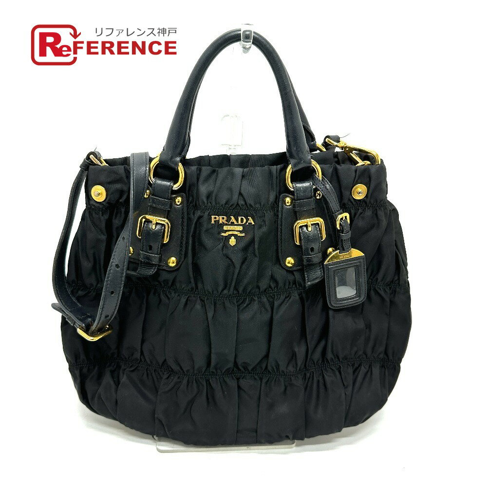 ✨人気✨プラダ トートバッグ 2way ギャザー メタルロゴ ナイロン レザー 楽天市場】PRADA 2way(トートバッグ|レディースバッグ