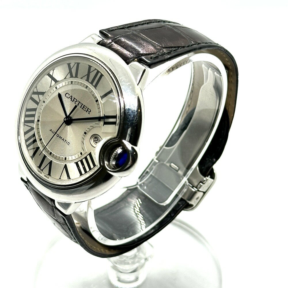 CARTIER カルティエ W69016Z4 バロンブルー ドゥ カルティエ 42mm 自動巻き 腕時計 SS メンズ シルバー 【中古】