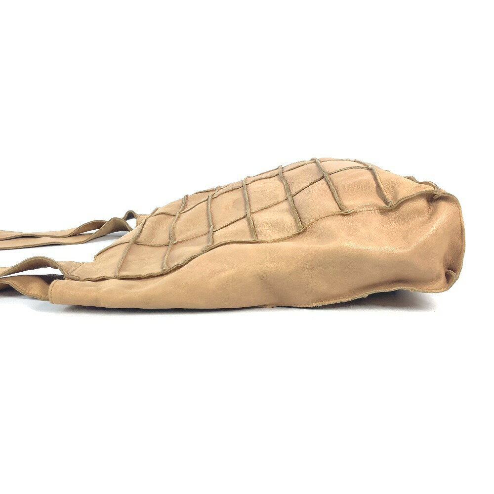 CHANEL シャネル ヴィンテージ チョコバー 肩掛け トートバッグ ショルダーバッグ レザー レディース ベージュ 【中古】