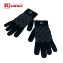 LOUIS VUITTON ルイヴィトン M70006 ダミエグラフィット ゴン・プティ ダミエ グローブ 手袋 ウール /エラスタン メンズ ブラック 未使用...