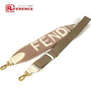 FENDI フェンディ ロゴ ファー ストラップユー アクセサリー ショルダーストラップ ファー /レザー ユニセックス ピンクベージュ系 【中古】