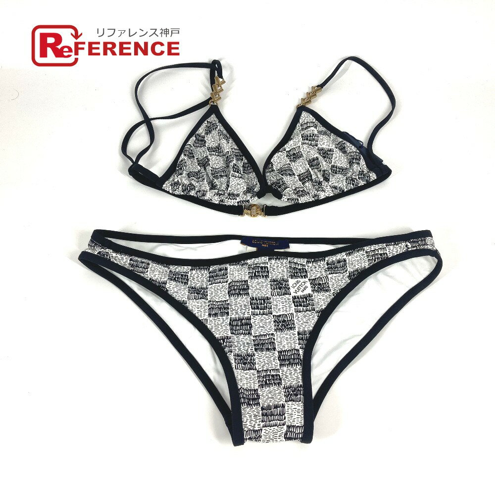 LOUIS VUITTON ルイヴィトン ダミエ柄 ビキニ スイムウエア スィムウェア セット トップス パンツ RW222W 水着 ポリアミド /エラスタン ...
