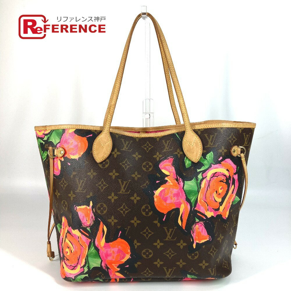 LOUIS VUITTON ルイヴィトン M48613 モノグラム ローズ 薔薇 ネヴァーフルMM ショルダーバッグ 肩掛け トートバッグ モノグラムキャンバス レディース ブラウン 【中古】