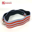 FENDI フェンディ ストラップユー ストライプ ロングストラップ 肩掛け ショルダーストラップ レザー ユニセックス パープル 【中古】