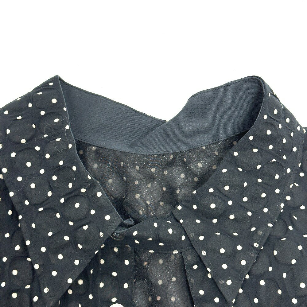 IRENE アイレネ 22S83004 ドット アパレル 半袖シャツ コットン レディース ブラック 未使用 【中古】