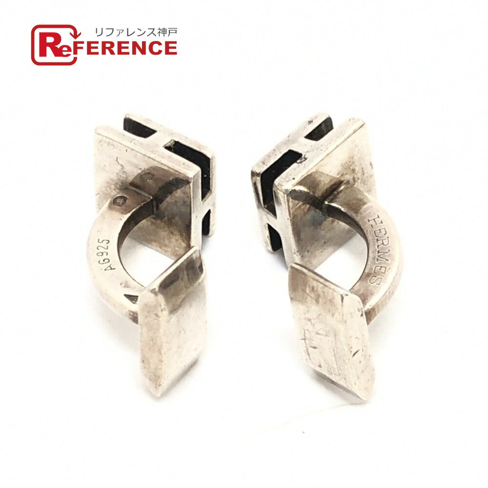HERMES エルメス H スクエア カフス 小物 アクセサリー カフス SV925 レディース シルバー 【中古】