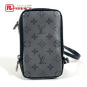 LOUIS VUITTON ルイヴィトン M69534 モノグラムエクリプス ダブルフォンポーチ ポシェット カバン 斜め掛け ショルダーバッグ モノグラムエク...