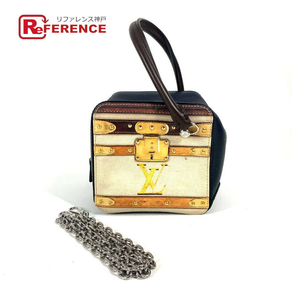 Rakuten - LOUIS VUITTON ルイヴィトン M52350 トロンプ ルイユ チェーンバッグ 2WAYバッグ ショルダーバッグ 肩掛け カバン ハンドバッグ レザー レディース ネイビー 【中古】
