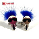 FENDI フェンディ カールラガーフェルド アクセサリー カフス メタル メンズ ブルー 【中古】