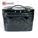 CHANEL シャネル ヴィンテージ CC ココマーク バニティバッグ 2WAYバッグ ショルダーバッグ カバン 肩掛け ハンドバッグ パテントレザー レディース ブラック 【中古】