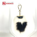 LOUIS VUITTON ルイヴィトン M67369 ファー ハート ロゴ バッグチャーム・ファジーV バッグチャーム アクセサリー キーホルダー ファー /...