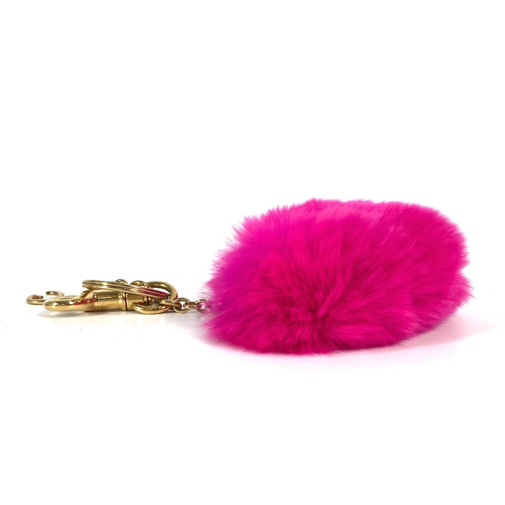 ブランドショップ リファレンスのDOLCE&GABBANA ドルガバ ハート バッグチャーム キーホルダー ファー /メタル レディース ピンク 【中古】｜アングル3