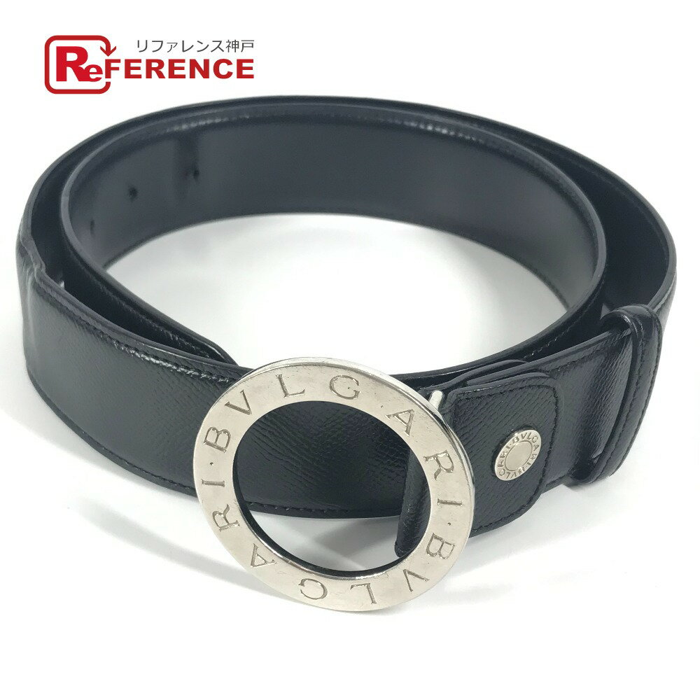 BVLGARI ブルガリ ブルガリ ロゴ バックルベルト ファッション アクセサリー 小物 ベルト レザー メンズ シルバー 【中古】