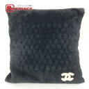 CHANEL シャネル G22 CC ココマーク ロゴ ファー ピロー 枕 インテリア クッション シアリング レディース ブラック 【中古】(4)