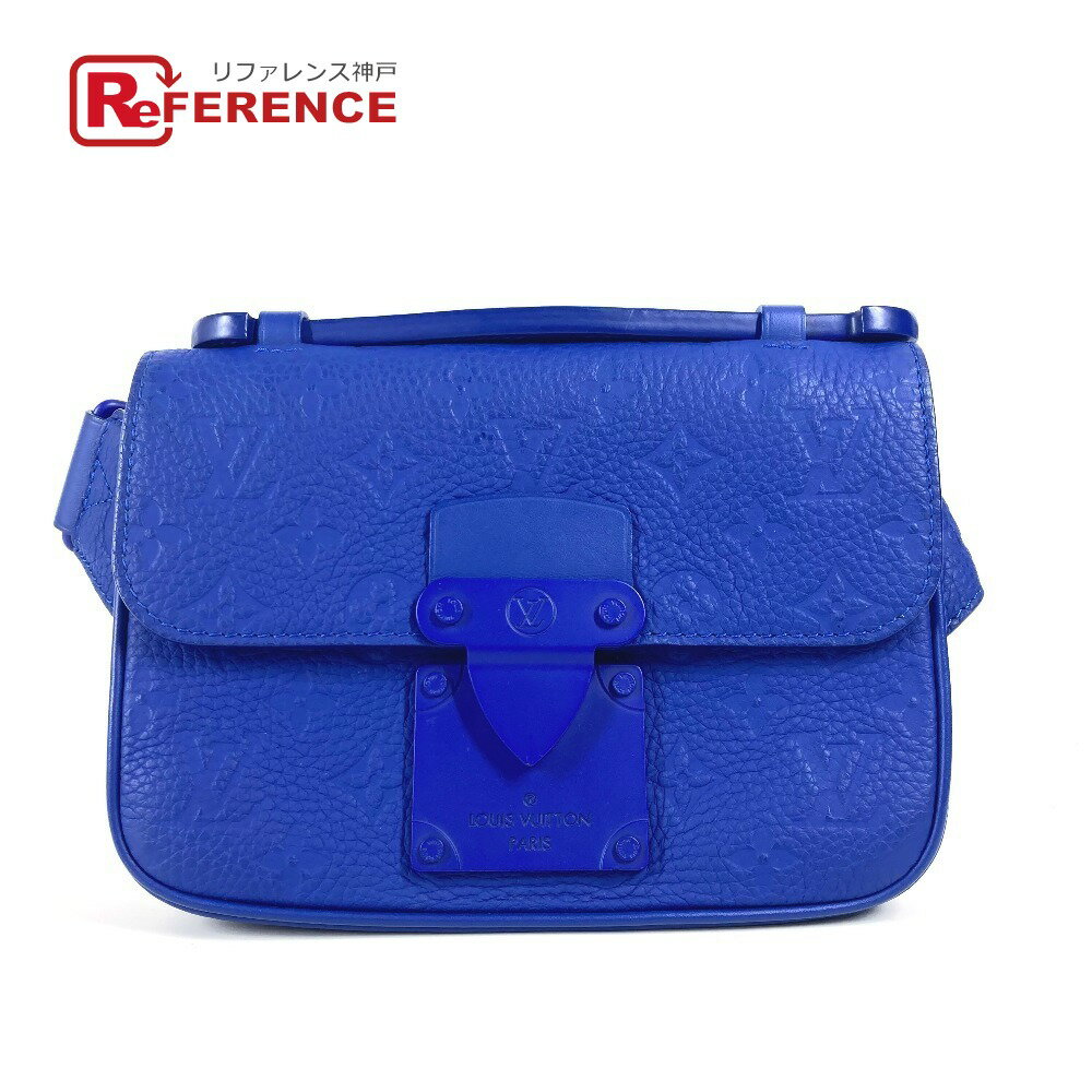 LOUIS VUITTON ルイヴィトン M58486 モノグラムトリヨン Sロックスリングバッグ カバン ベルトバッグ クロス ショルダーバッグ ボディバッグ トリヨンレザー ユニセックス ブルー 【中古】