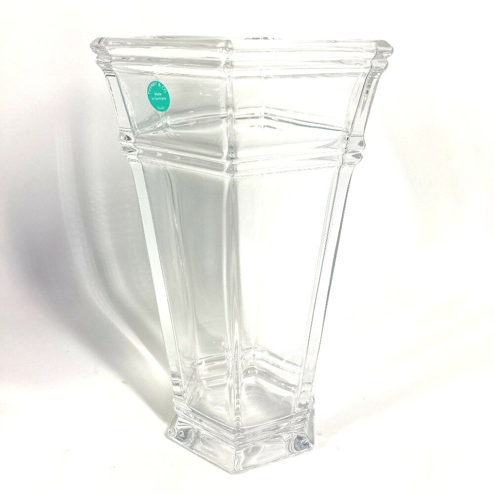 TIFFANY&Co. ティファニー ロゴ フラワーベース 花瓶 陶器 ユニセックス クリア 【中古】