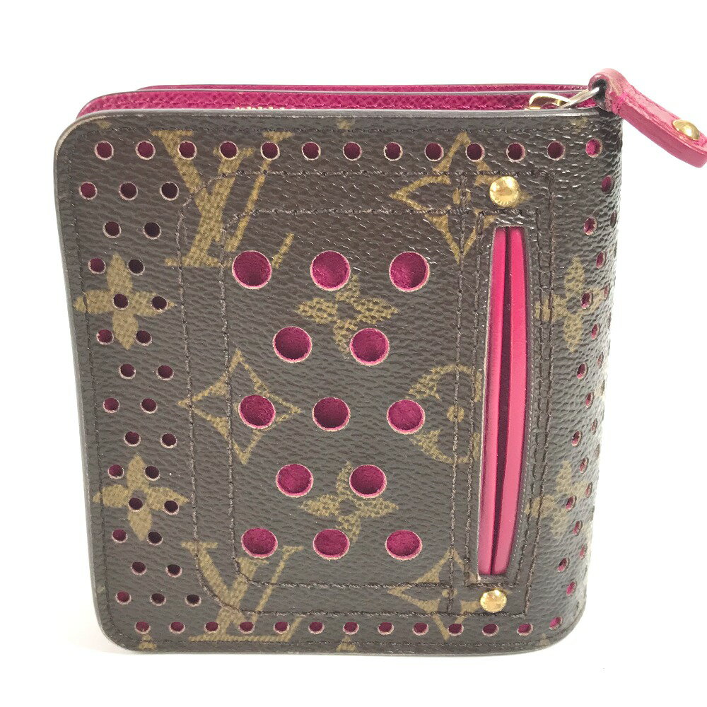 LOUIS VUITTON ルイヴィトン M95188 モノグラムペルフォ コンパクトジップ コンパクトウォレット 財布 2つ折り財布 モノグラムペルフォキャンバス ユニセックス フューシャ ピンク 【中古】