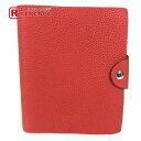 HERMES エルメス ユリスPM ノートカバー メモ帳 ステーショナリー ノートカバー トゴ レディース レッド 【中古】