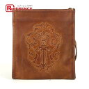 CHROME HEARTS クロムハーツ ダガー ロゴ カバン ポシェット 斜め掛け ショルダーバッグ レザー ユニセックス ブラウン 【中古】