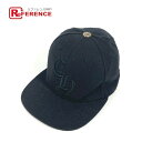CHROME HEARTS クロムハーツ CH ロゴ 帽子 キャップ帽 ベースボール キャップ ウール メンズ ブラック 【中古】