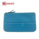 HERMES エルメス ドゴン 付属品 コンパクトウォレット 財布 小銭入れ コインケース レザー レディース ブルージーン ブルー 【中古】