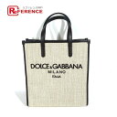 DOLCE&GABBANA ドルガバ BM2259 ショッピングバッグ 2WAYバッグ ショルダーバッグ 斜め掛け トートバッグ キャンバス/レザー ユニセックス ブラウン 新品同様 【中古】