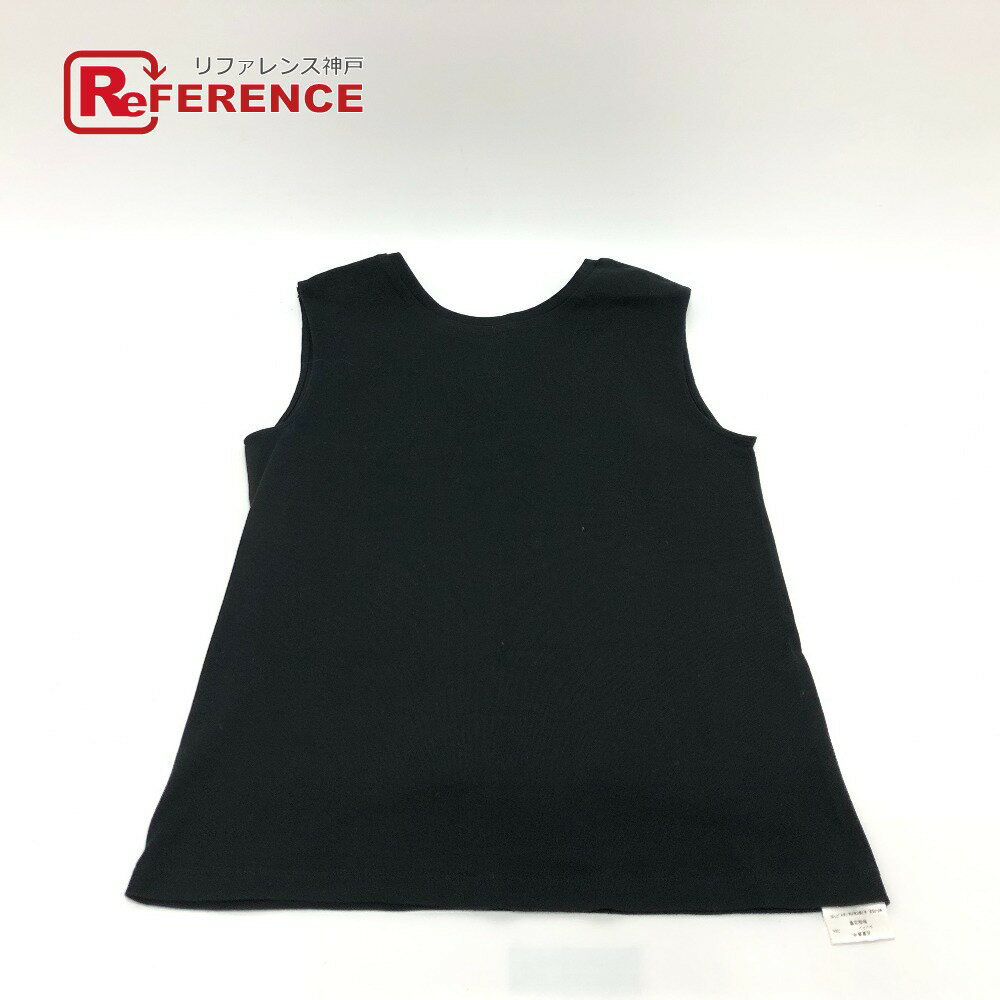 LE CIEL BLEU ルシェルブルー 21A62310 ノースリーブ タンクトップ コットン レディース ブラック 新品同様 【中古】