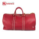 LOUIS VUITTON ルイヴィトン M95137 トバコ キーポル50 トラベルバッグ 旅行バッグ カバン ボストンバッグ レザー ユニセックス レッド 【中古】